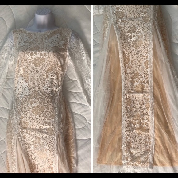 π°π»HPx7 ππ¨1 Large Left β οΈβ’ Bohemian Style Lace Wedding Dress - Picture 4 of 13